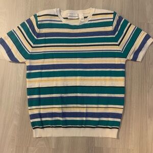Vintage Alfred Dunner Striped Crewneck Sweater w/ Shoulder Pads! 💚